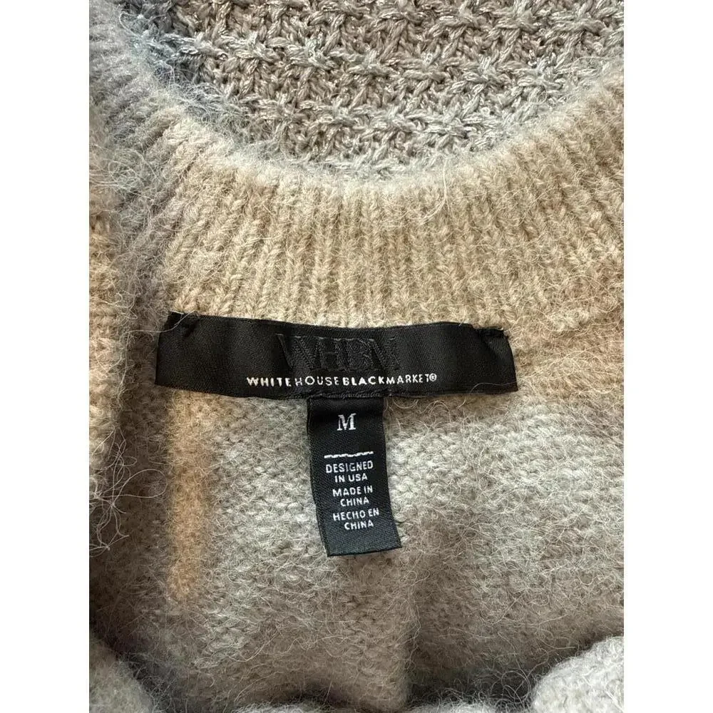 White House Black Market Beige Sweater with Sequin Detail, Size M - Picture 2 of 8